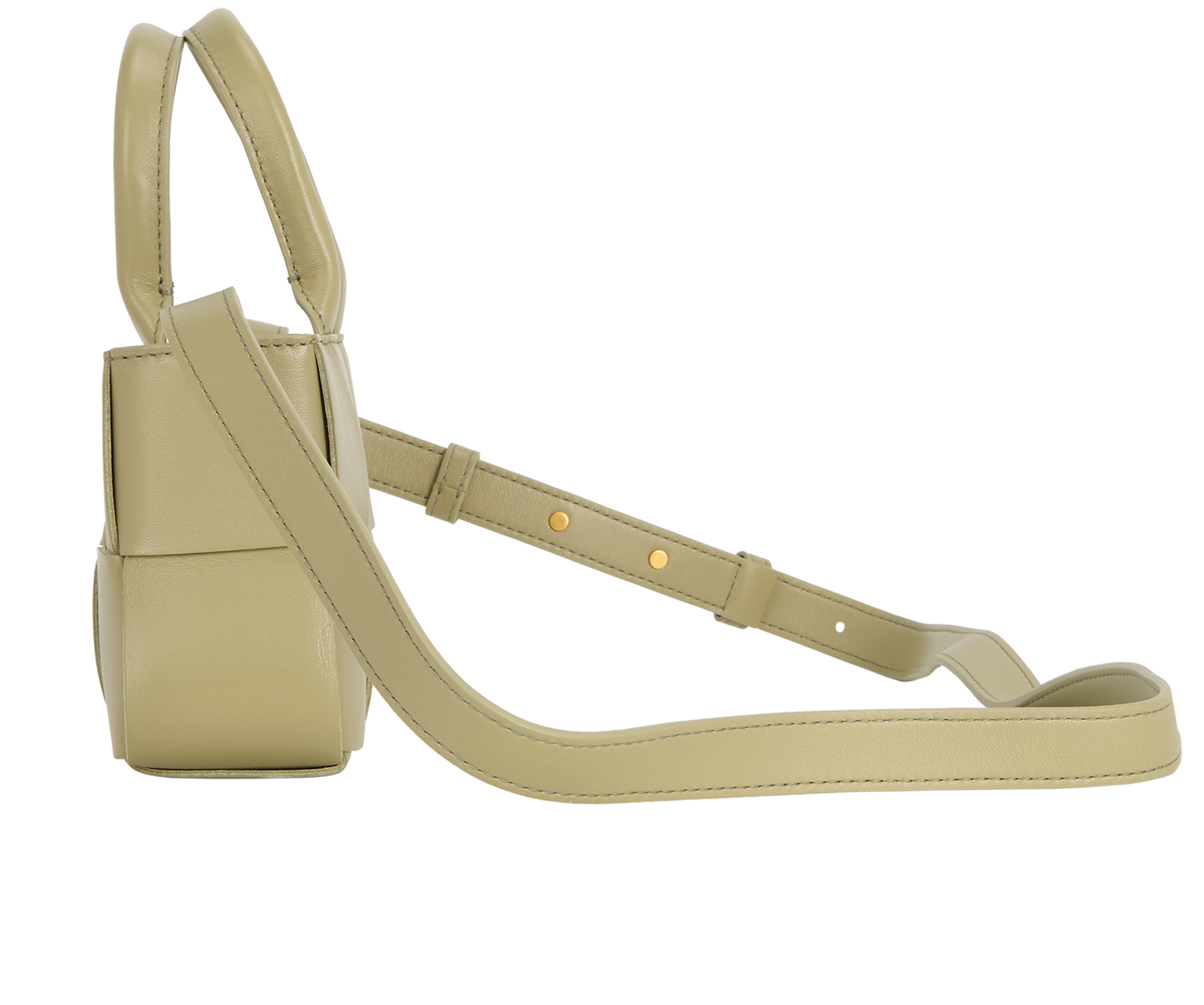 Mini East-West Arco Tote, &pound;1,100, Handbags, Green, Leather, Bottom view